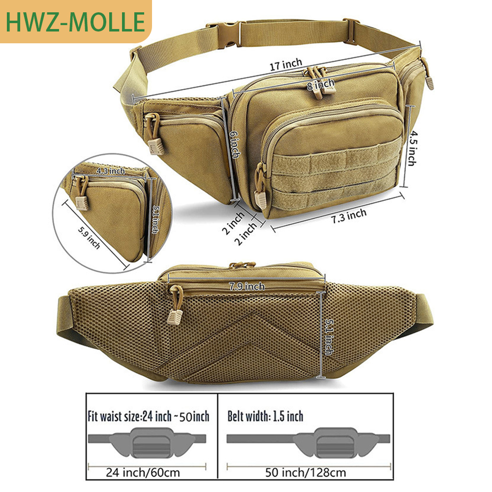 Tactical Molle Fanny Pack Wais - Edc Concealed Carry Fanny Pack recension och pris