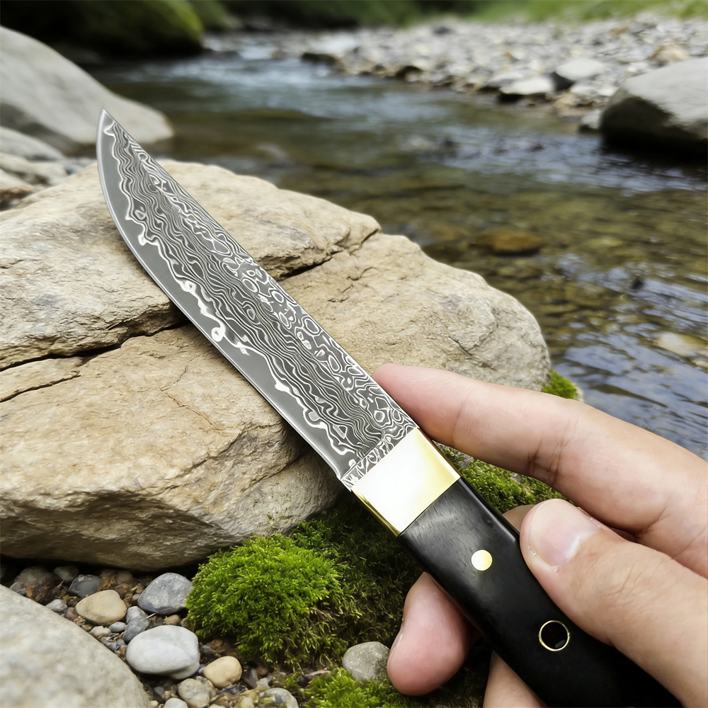 High Hardness Damascus Blade E - Edc Pocket Carry Fixed Blade recension och pris