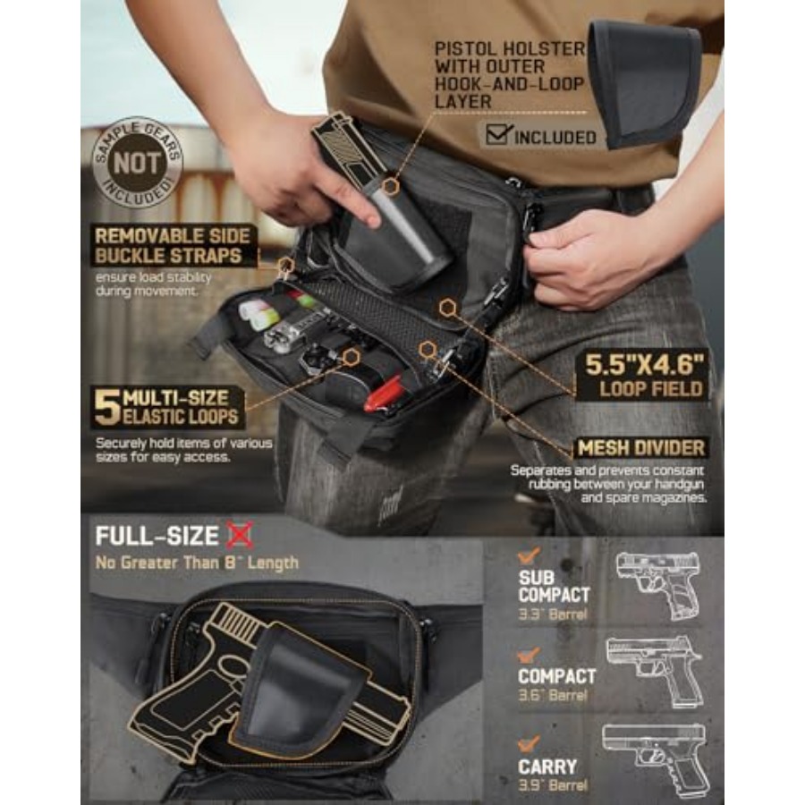 Tactical Concealed Carry Fanny - Edc Concealed Carry Fanny Pack recension och pris