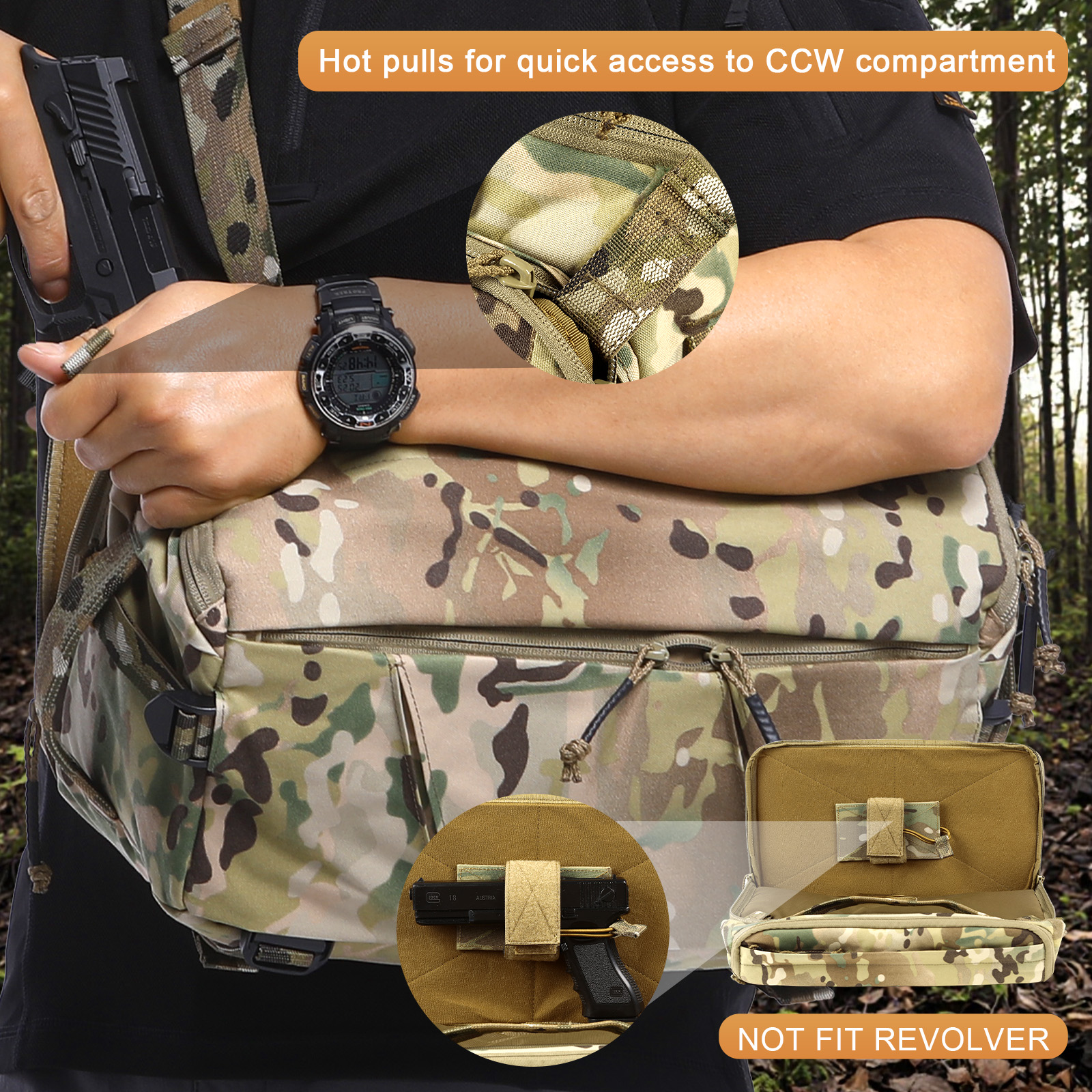 VOTAGOO 13L Tactical Sling Bag - Edc Carry Backpack recension och pris