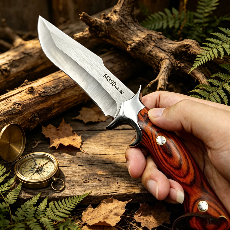 High Quality M390 Blade Wood H - Edc Pocket Carry Fixed Blade recension och pris