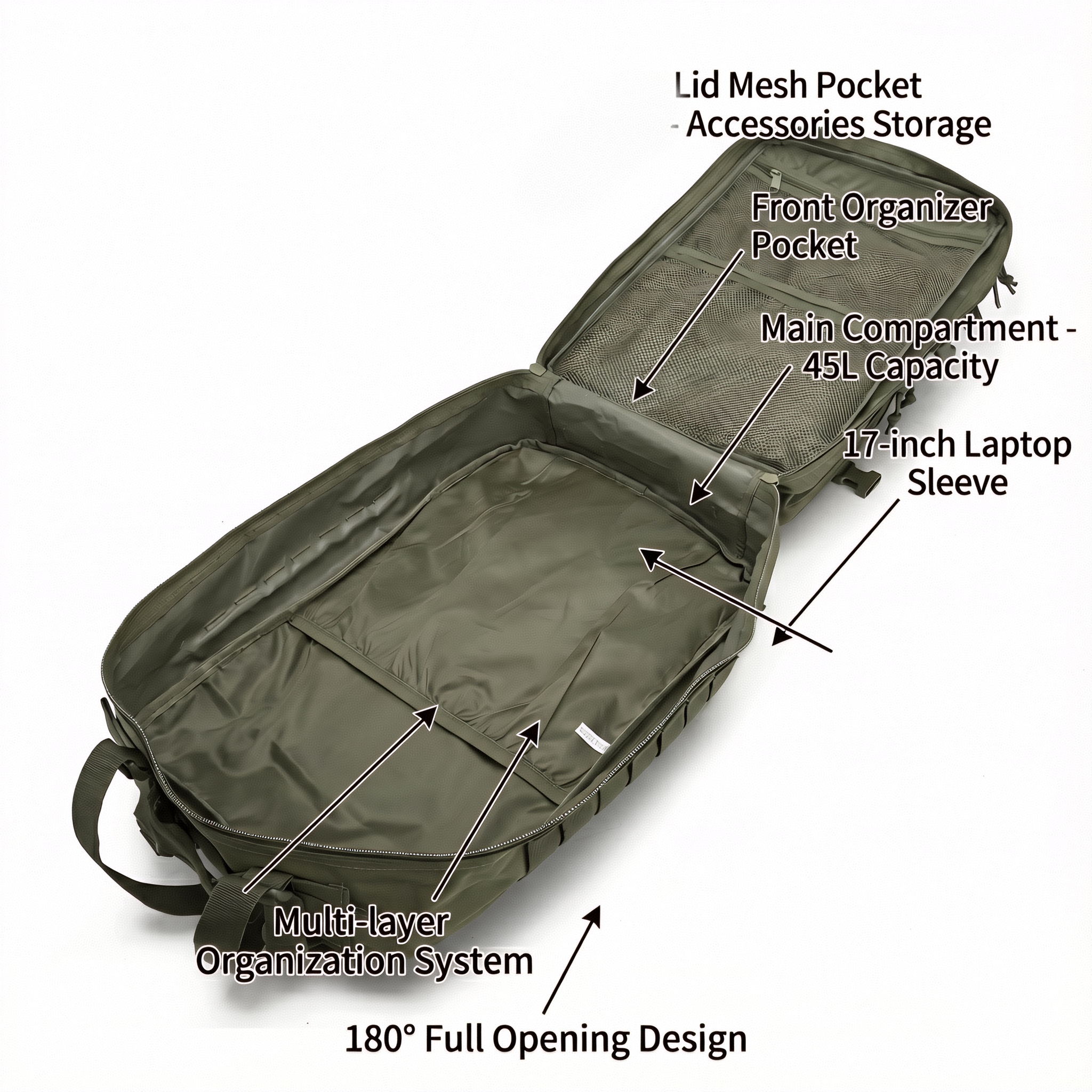 Men 45L Tactical Backpack Moll - Edc Carry Backpack recension och pris