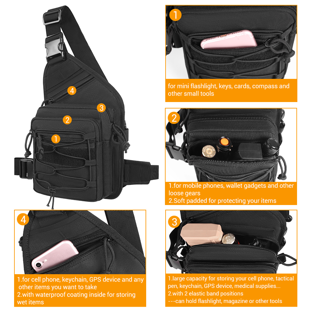 Tactical Gun Bag EDC Shoulder  - Edc Carry Handgun recension och pris