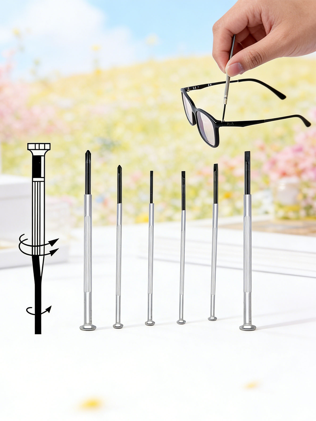 6pcs screwdriver set, eyewear  - Micro Screwdriver Kit recension och pris